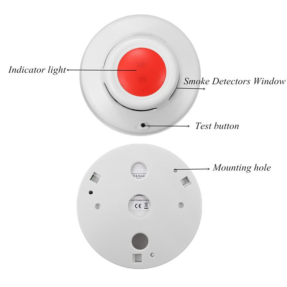 2 In1 Combination Carbon Monoxide And Smoke Alarm CO & Smoke Detector Home Security Warning Alarm System